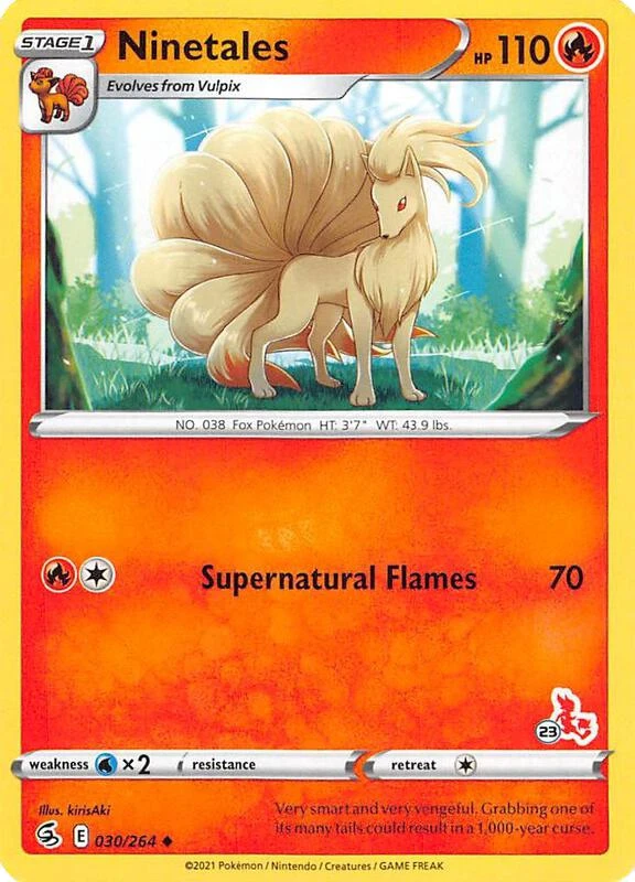 Ninetales - 030/264 (#23 Cinderace Stamped)