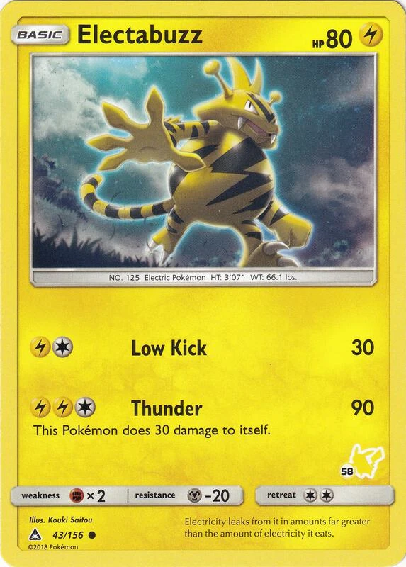 Electabuzz - 43/156 (#58 Pikachu Stamped)