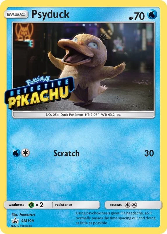 Psyduck - SM199 (Detective Pikachu Stamped)
