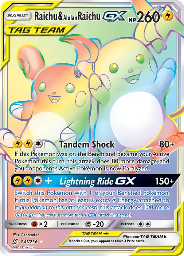 Raichu & Alolan Raichu GX (Secret)