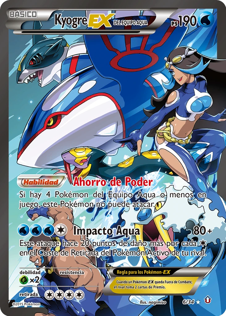Kyogre EX del Equipo Aqua
