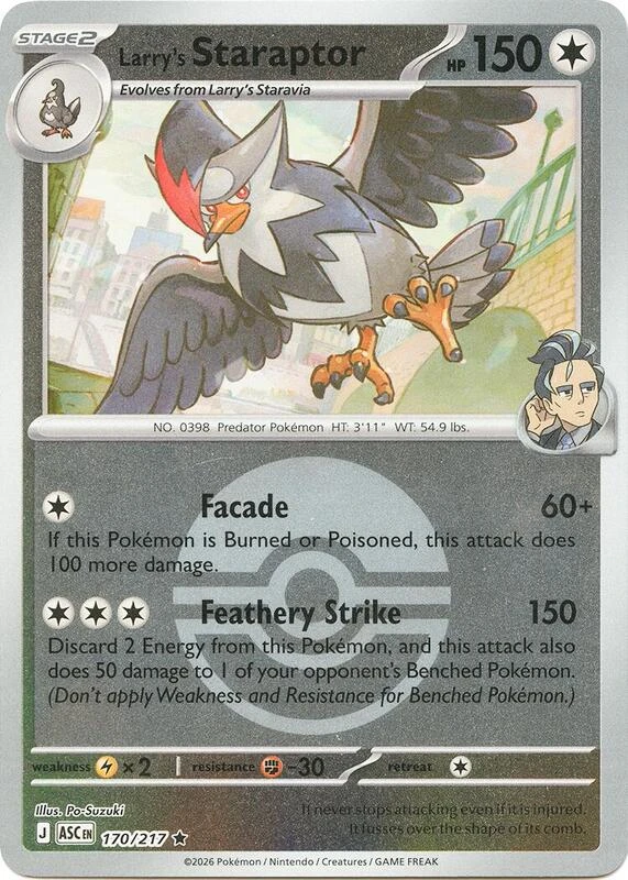 Larry's Staraptor - 170/217 (Poke Ball)
