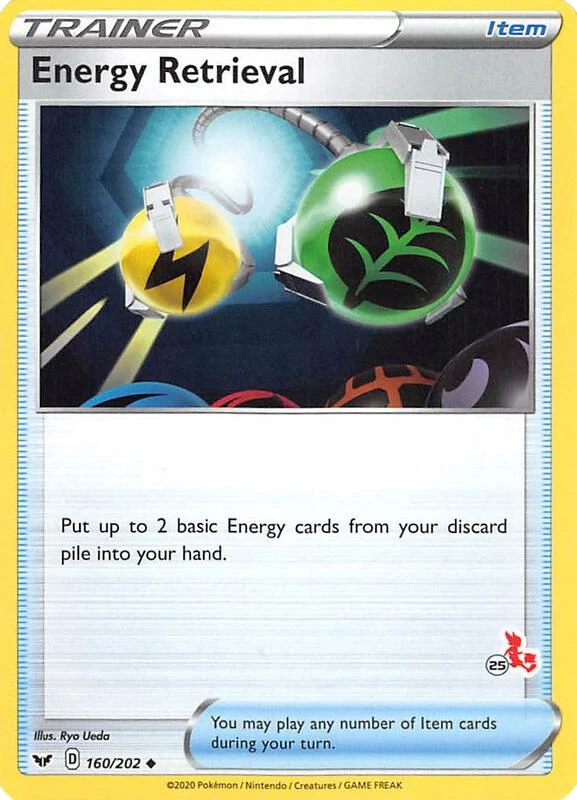 Energy Retrieval - 160/202 (#25 Cinderace Stamped)