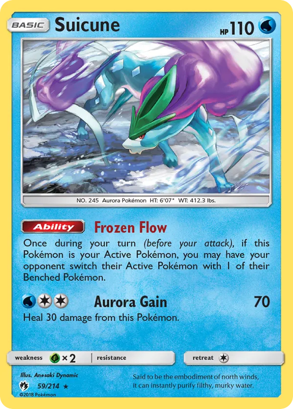 Suicune - 59/214 (Legendary Pokemon Stamped)