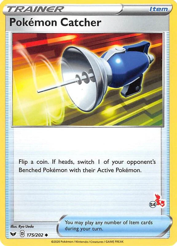 Pokemon Catcher - 175/202 (#54 Cinderace Stamped)