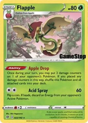 Flapple - 022/192 (Gamestop Exclusive)