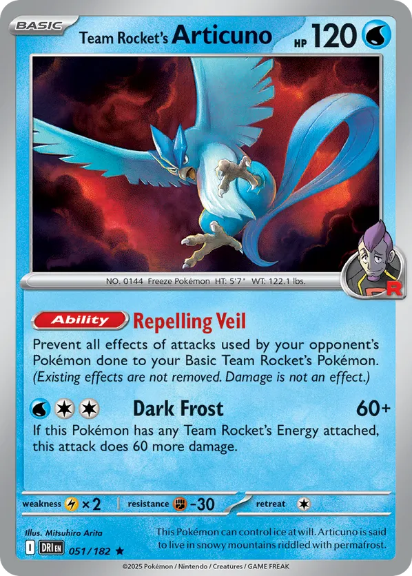Team Rocket's Articuno - 051-182 (Cosmos Holo)