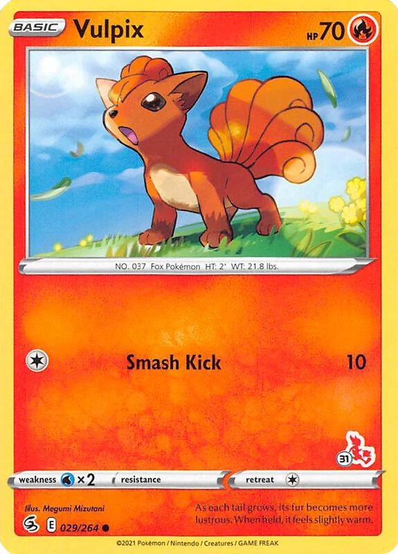 Vulpix - 029/264 (#31 Cinderace Stamped)