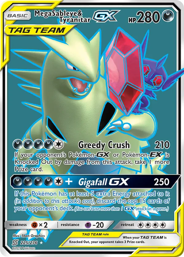 Mega Sableye & Tyranitar GX (Full Art)