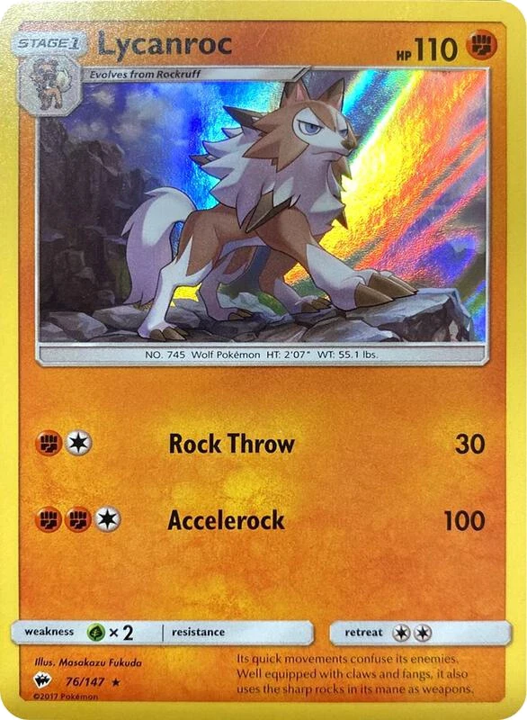 Lycanroc - 76/147 (Water Web Holo)