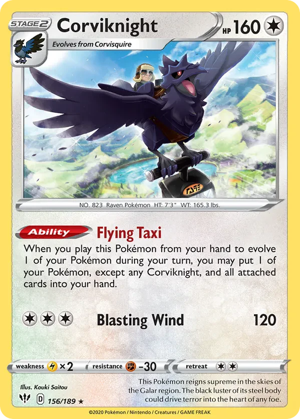Corviknight (Darkness Ablaze Stamped)