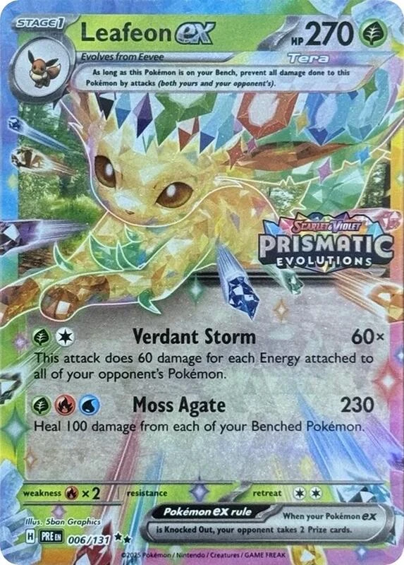 Leafeon ex - 006/131 (Prismatic Evolutions Stamp)