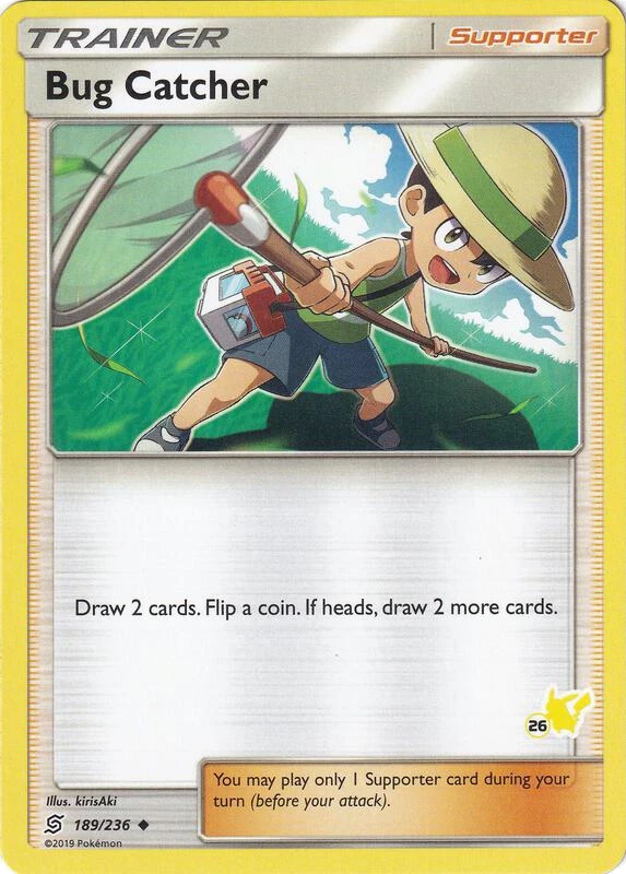 Bug Catcher - 189/236 (#26 Pikachu Stamped)