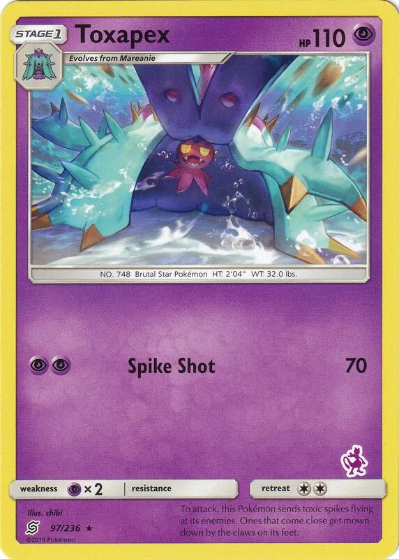 Toxapex - 97/236 (Mewtwo Stamped)