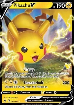 Pikachu V (#60 Pikachu Stamped)