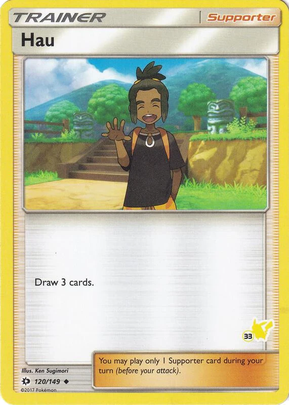 Hau - 120/149 (#33 Pikachu Stamped)