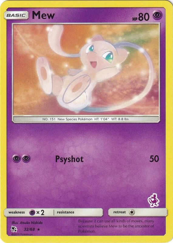 Mew - 32/68 (Mewtwo Stamped)