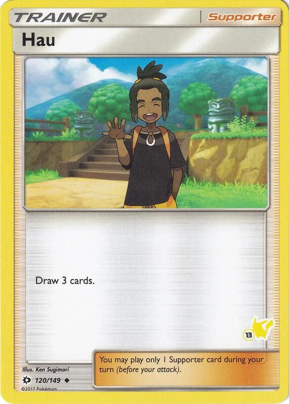Hau - 120/149 (#13 Pikachu Stamped)