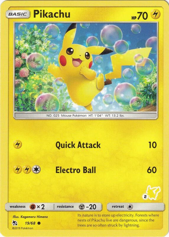 Pikachu - 19/68 (#2 Pikachu Stamped)