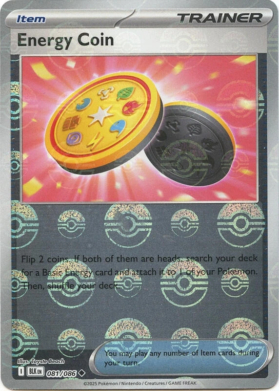Energy Coin (Poke Ball Pattern)