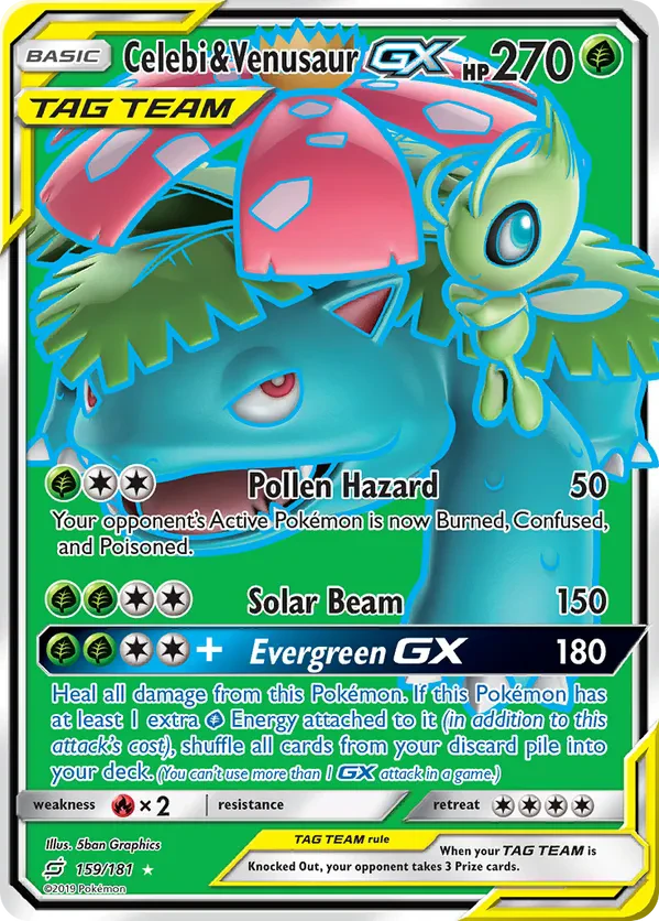 Celebi & Venusaur GX (Full Art)