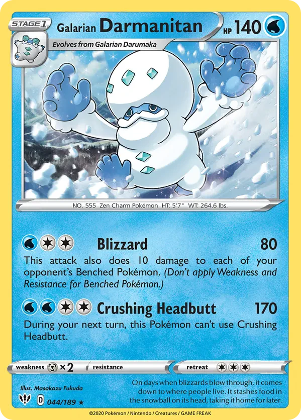 Galarian Darmanitan - 44/189 (Cracked Ice Holo)