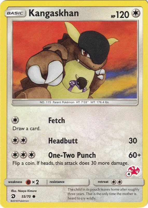 Kangaskhan - 55/70 (#4 Charizard Stamped)