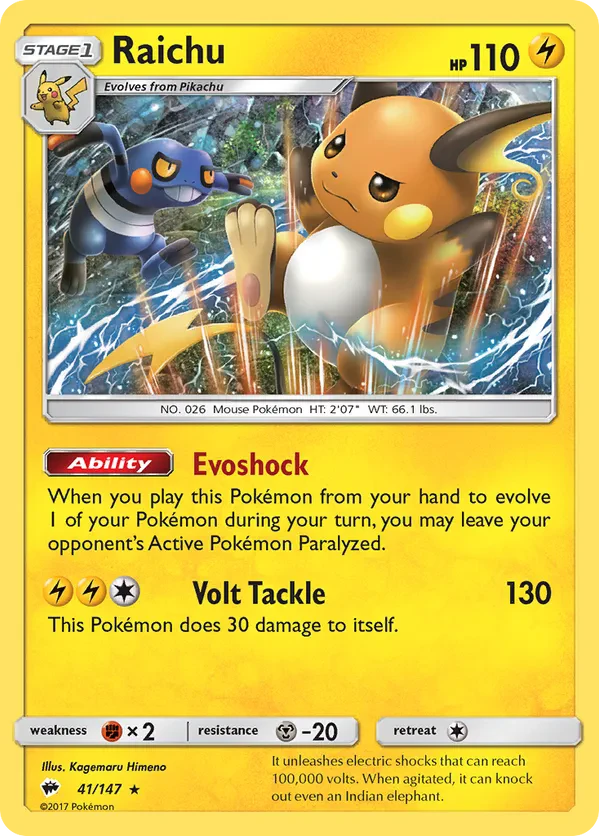 Raichu - 41/147 (Cosmos Holo)