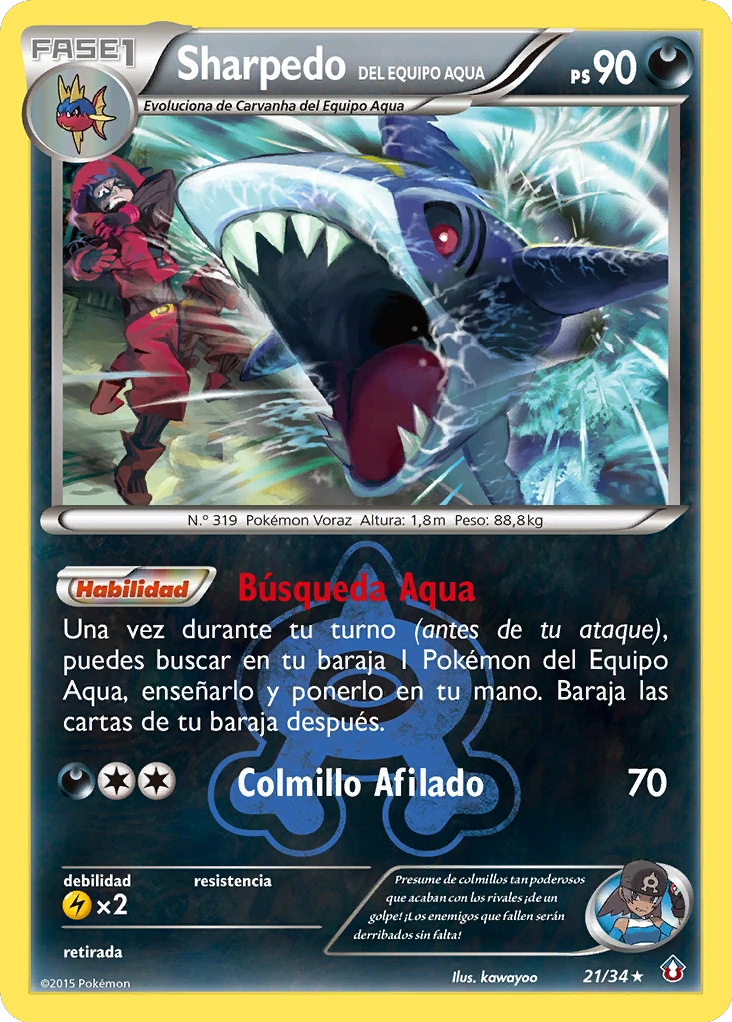 Sharpedo del Equipo Aqua