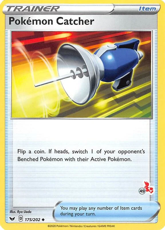 Pokemon Catcher - 175/202 (#49 Cinderace Stamped)