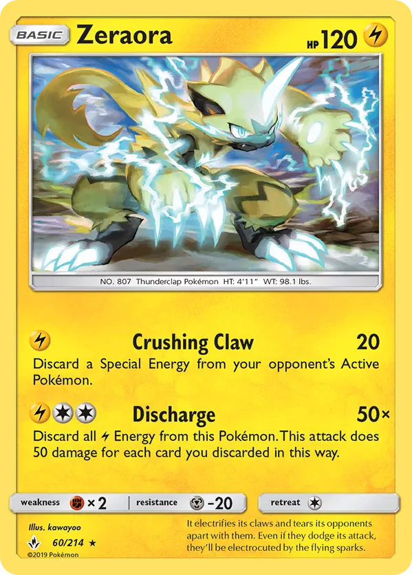 Zeraora - 60/214 (SM Unbroken Bonds) (Cracked Ice Holo)