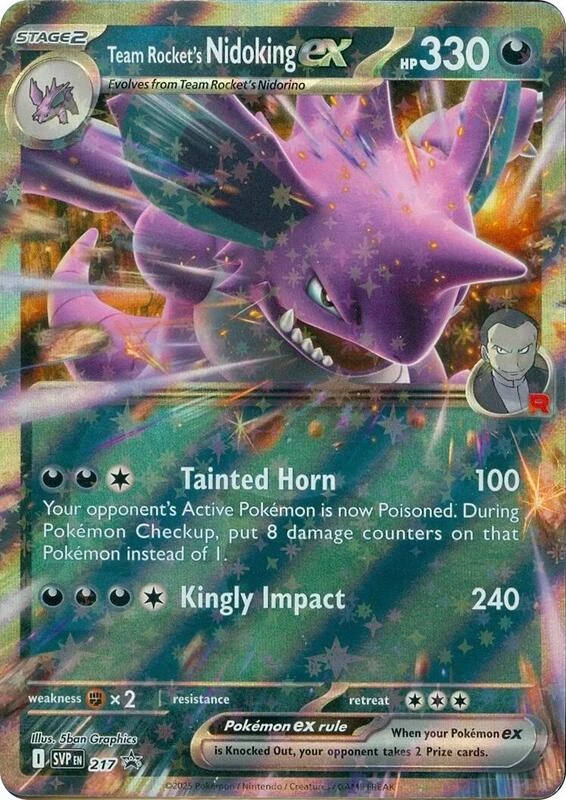 Team Rocket's Nidoking ex - 217
