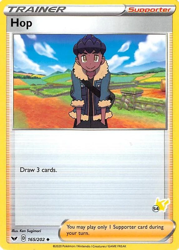 Hop - 165/202 (#54 Pikachu Stamped)