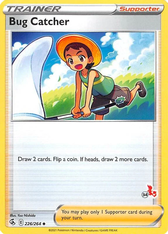 Bug Catcher - 226/264 (#34 Cinderace Stamped)
