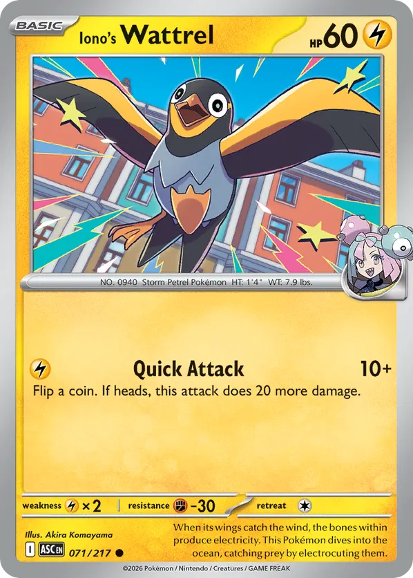 Iono's Wattrel - 071/217 (Poke Ball)