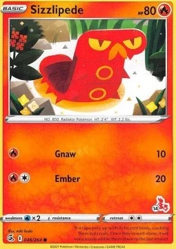 Sizzlipede (#14 Cinderace Stamped)