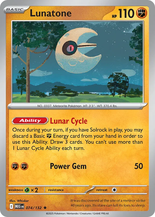 Lunatone - 074/132 (Non-Holo)