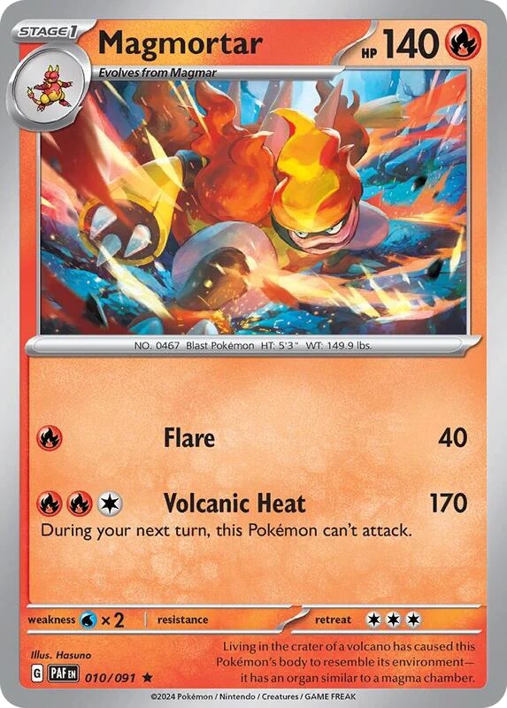 Magmortar - 010/091 (Paldean Fates)