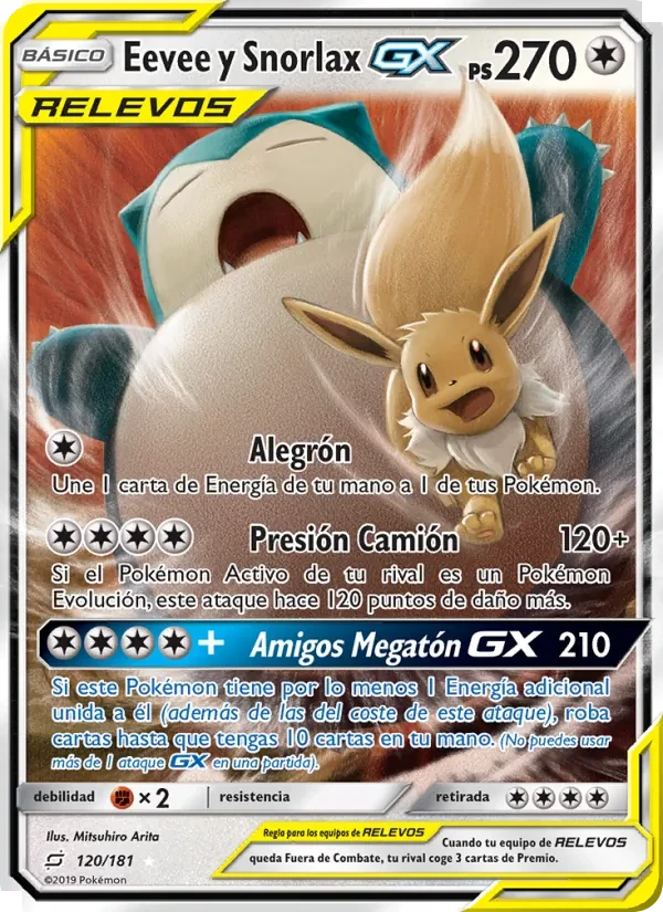 Eevee y Snorlax GX