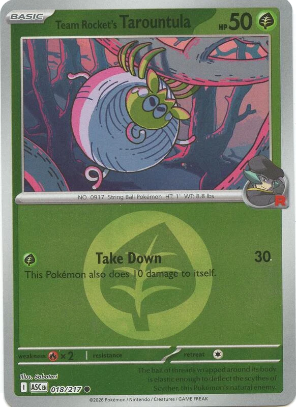 Team Rocket's Tarountula (Energy Symbol Pattern)
