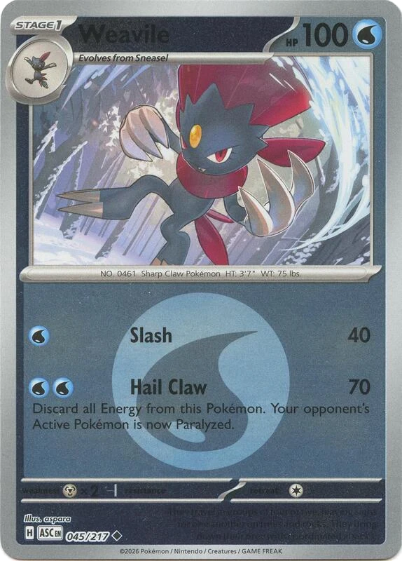 Weavile - 045/217 (Energy Symbol Pattern)