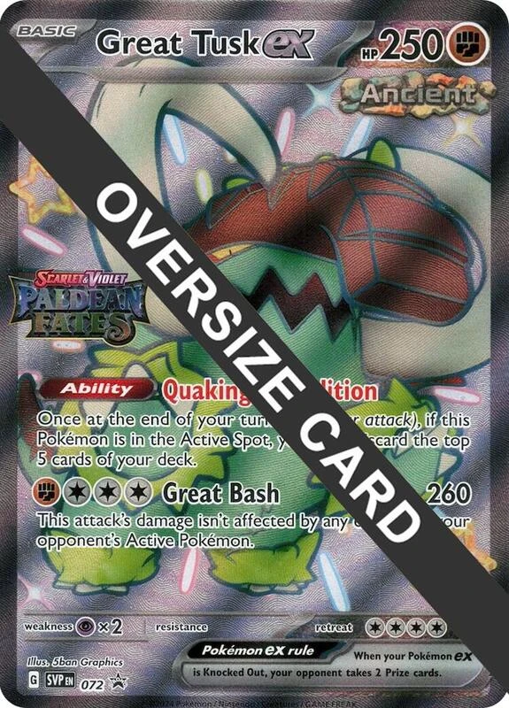 Great Tusk ex - 072 (Paldean Fates Stamped)