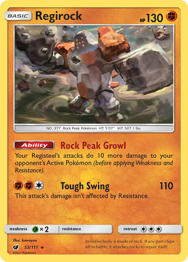 Regirock - 53/111 (Pokemon League)