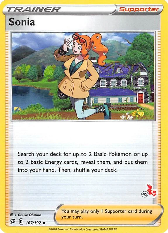 Sonia - 167/192 (#45 Cinderace Stamped)