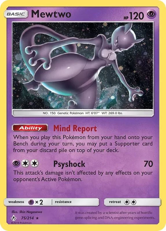 Mewtwo - 75/214 (Cosmos Holo) (Costco Exclusive)