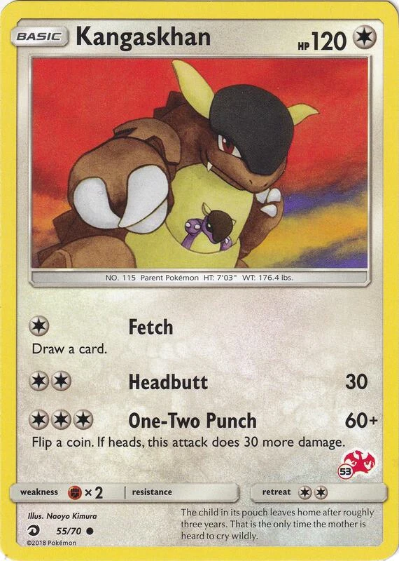 Kangaskhan - 55/70 (#53 Charizard Stamped)