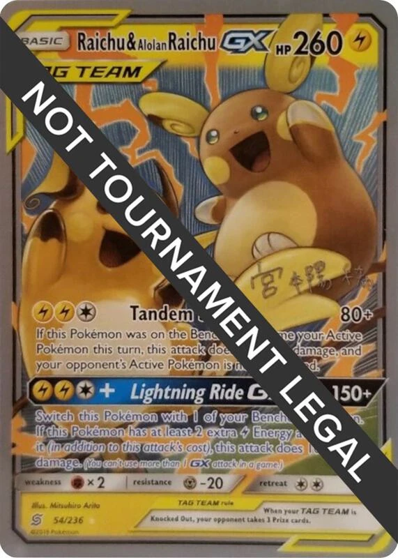 Raichu & Alolan Raichu GX - 2019 (Haruki Miyamoto)