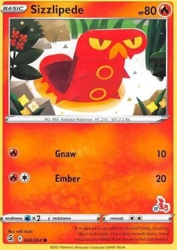 Sizzlipede (#17 Cinderace Stamped)