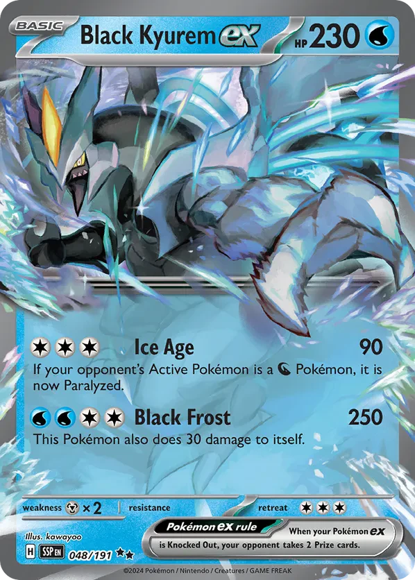 Black Kyurem ex (Surging Sparks Stamped)