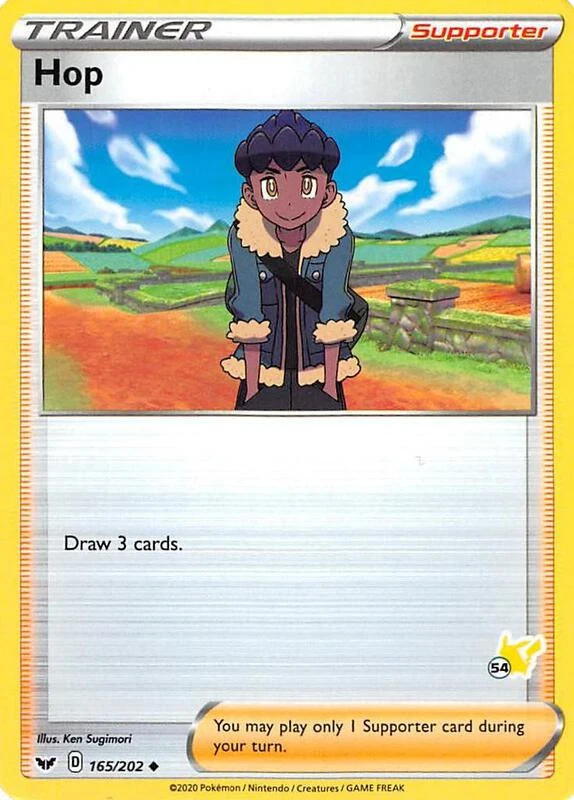 Hop - 165/202 (#54 Pikachu Stamped)